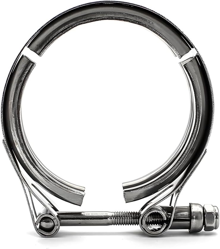 KVAEY V Band Clamp for Turbo, Automotive Stainless Steel Turbo Clamp with Male Female Flange (3") - Image 1